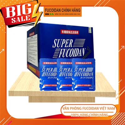 Super Fucoidan Nhập Khẩu chính hãng Nhật Bản. Hộp 30 gói, mỗi gói 100ml