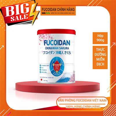 (900g) Sữa Fucoidan Okinawan Sakura dành cho người bị ung thư, tiểu đường, huyết áp, gan nhiễm mỡ
