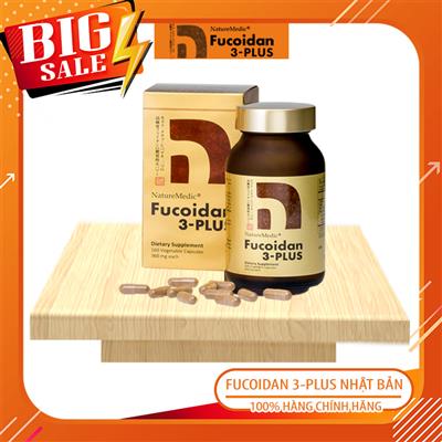 Fucoidan 3 Plus - hỗ trợ điều trị ung thư, tăng sức đề kháng, Hộp 160 viên