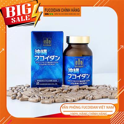 Thực phẩm bảo vệ sức khoẻ Okinawa Fucoidan Nhật Bản Chính Hãng, Hộp 180 viên