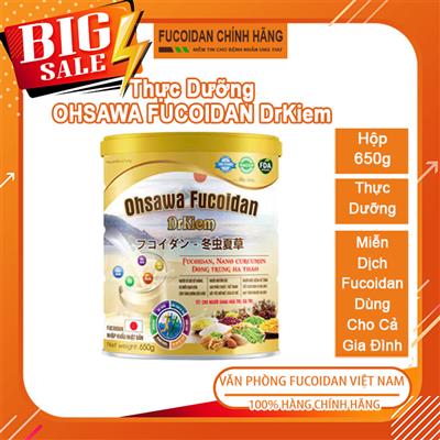 Thực dưỡng miễn dịch Oshawa Fucoidan Dr Kiềm. Hộp 650g